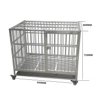 Metal  large steel door folding pet dog cage