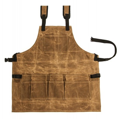 Wholesale waterproof waxed canvas tools Apron with pocket