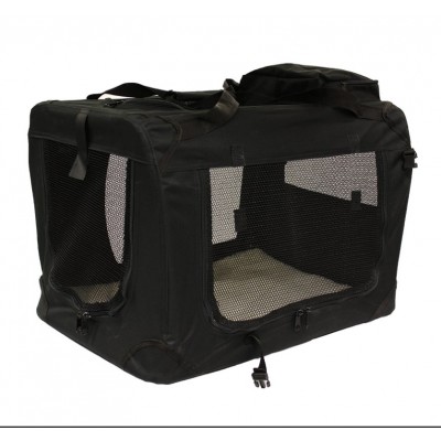 Lightweight Fabric Pet Carrier Crate with Fleece Mat and Food Bag