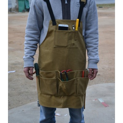 Wholesale Waxed Canvas Tool Apron With Pockets