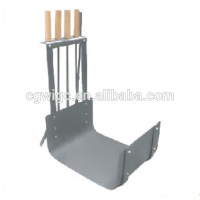 grey iron log holder with fireplace tools set