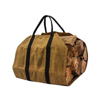 16oz Waxed Canvas Firewood Log Carrier